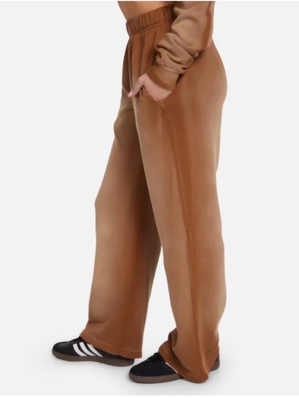Michael Lauren Men's Wide-Leg Sweatpants in Caramel Brown
